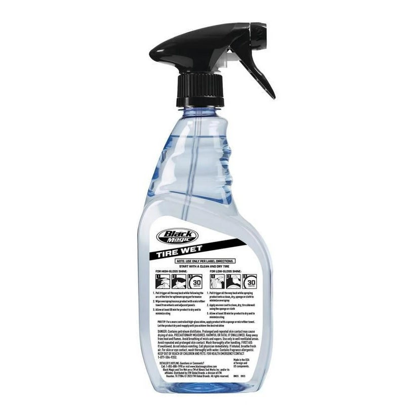 Black Magic Tire Wet 23oz Trigger Spray Specially Formulated Tire Shine Wet, Black, Glossy with One Quick Spray, 2 Pack - Image 2